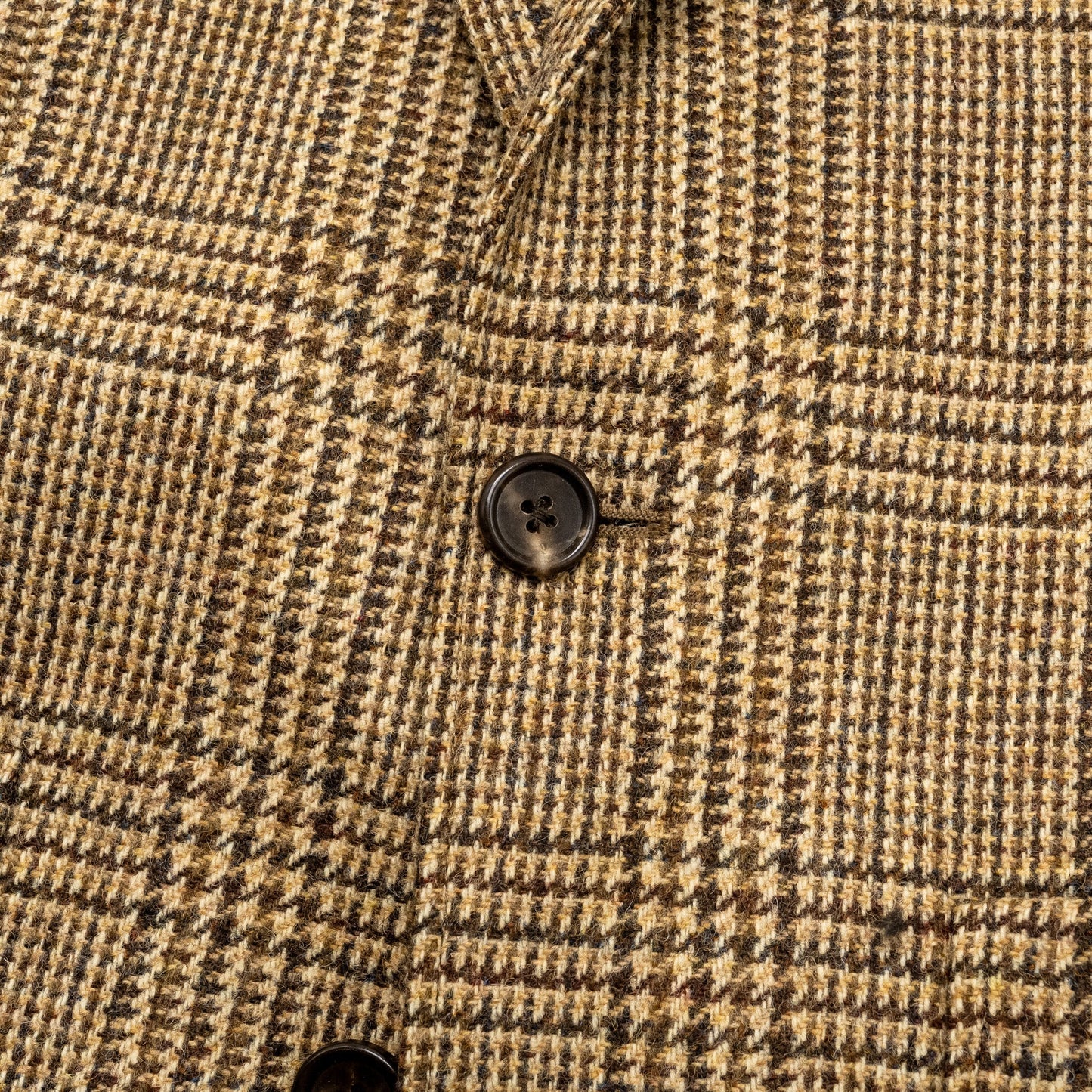 Celine Size Houndstooth Blazer Wool Brown/ Green