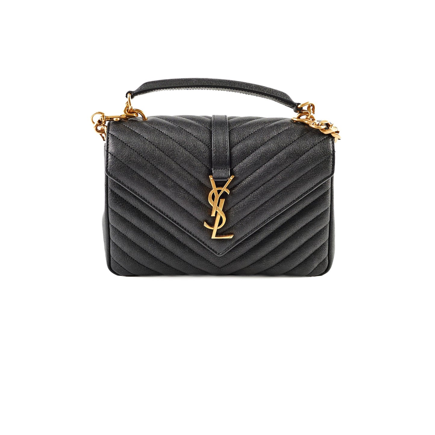 Saint Laurent College Black Shoulder Bag Black