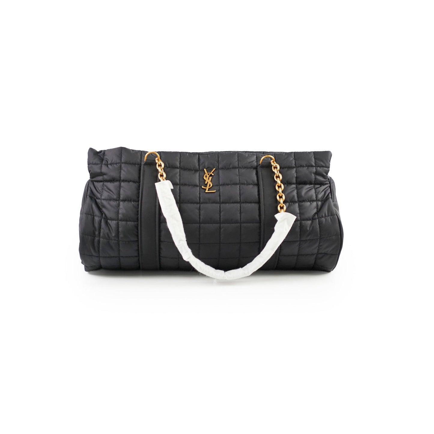Saint Laurent Gloria Quilted Nylon Tote Black