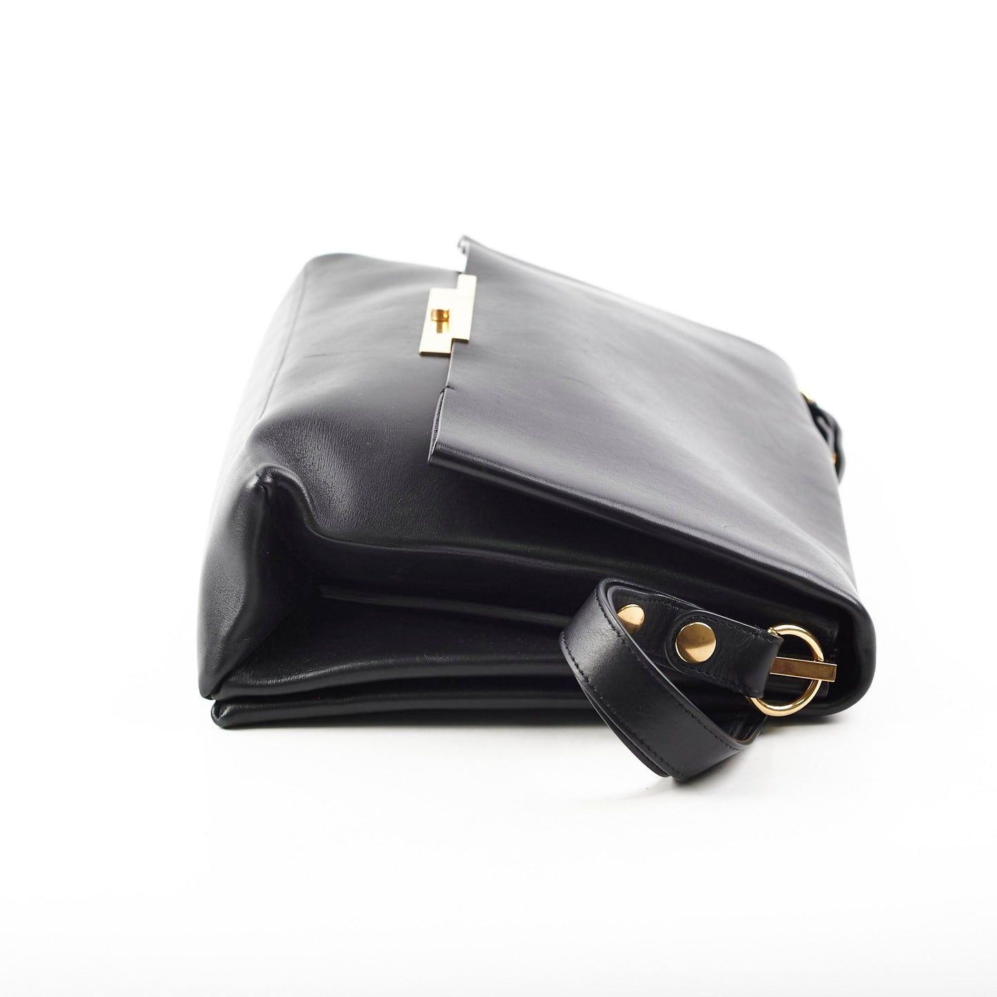 Luxury CELINE Blade Leather Shoulder Bag Black