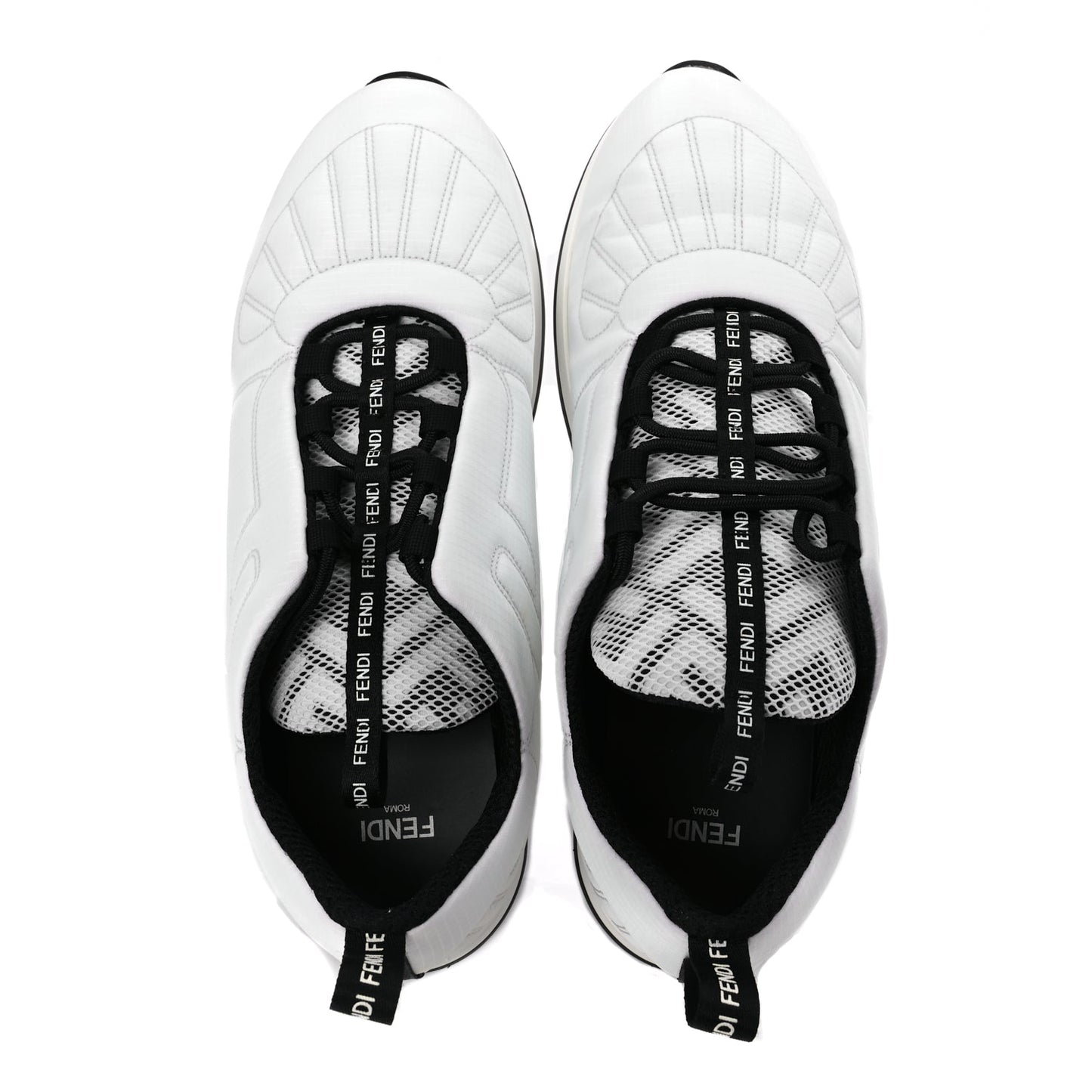 Fendi Nylon FFreedom Sneakers 41 White