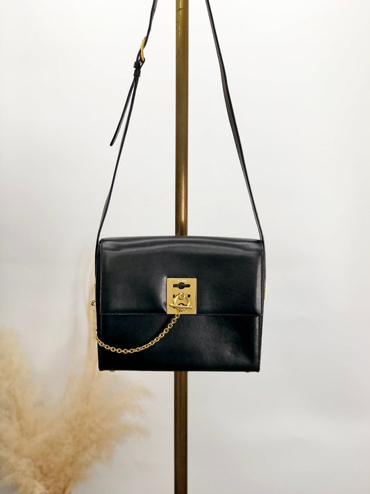 CELINE Gancini Shoulder bag Black mv6k7d