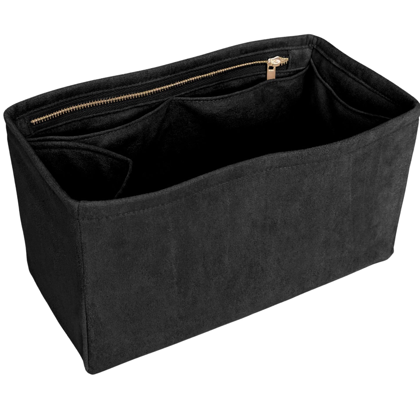 Organizer for [By The Way Selleria Large, Fendi] Bag Insert (Velvet, Long Zip and Open Compartment)