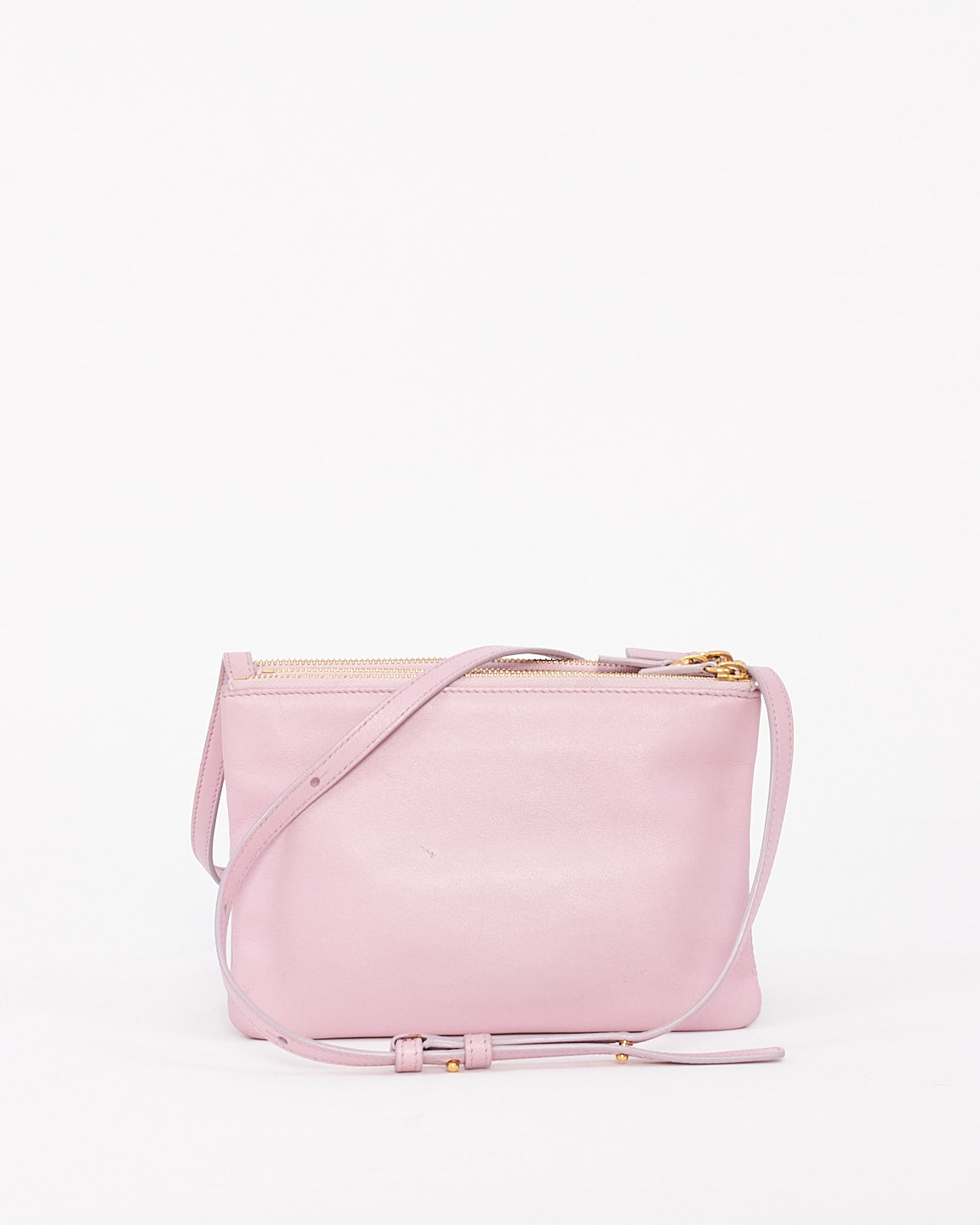 Celine Light Pink Leather Trio Crossbody Bag