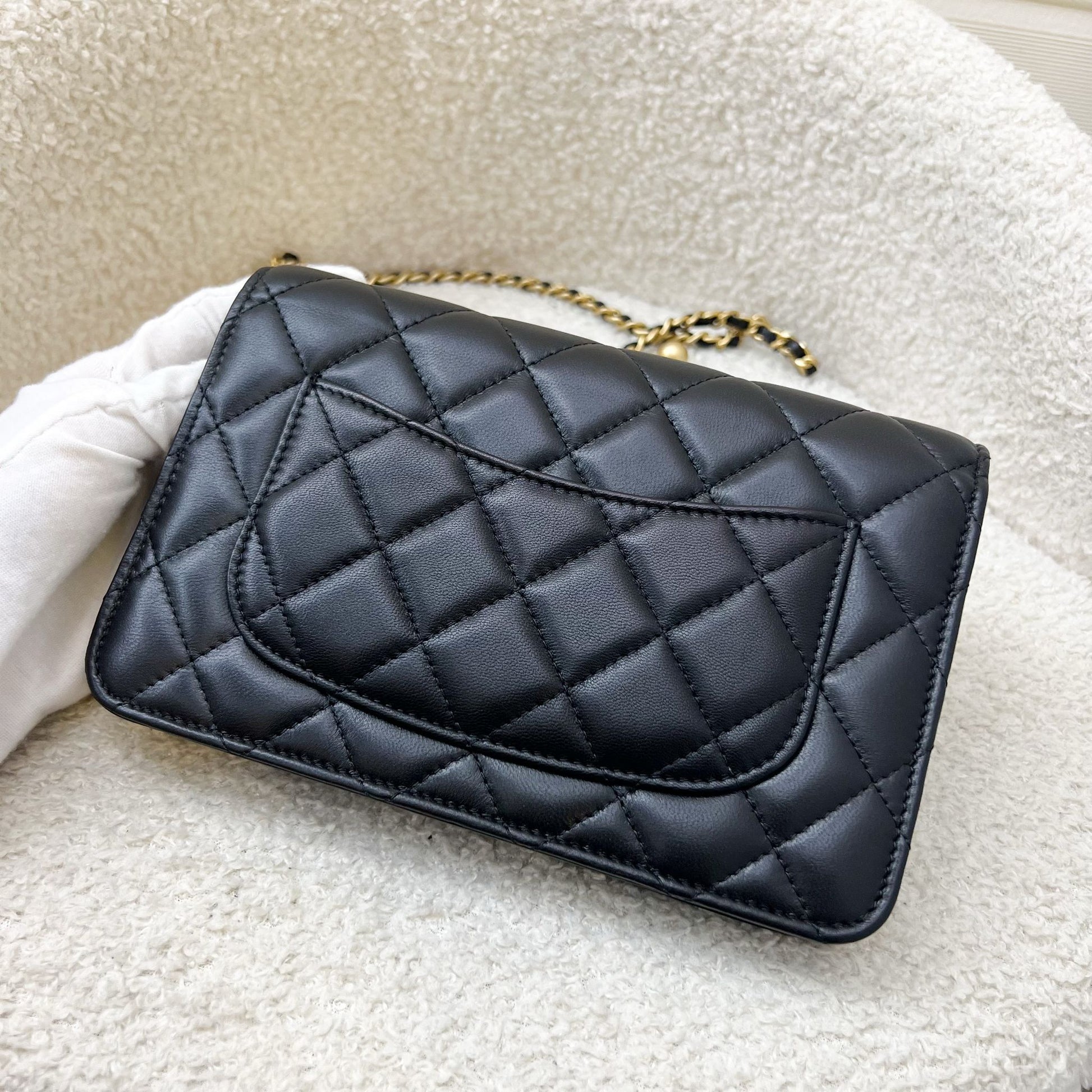 Chanel Pearl Crush Wallet on Chain Crossbody Bag - Rovelle Bags