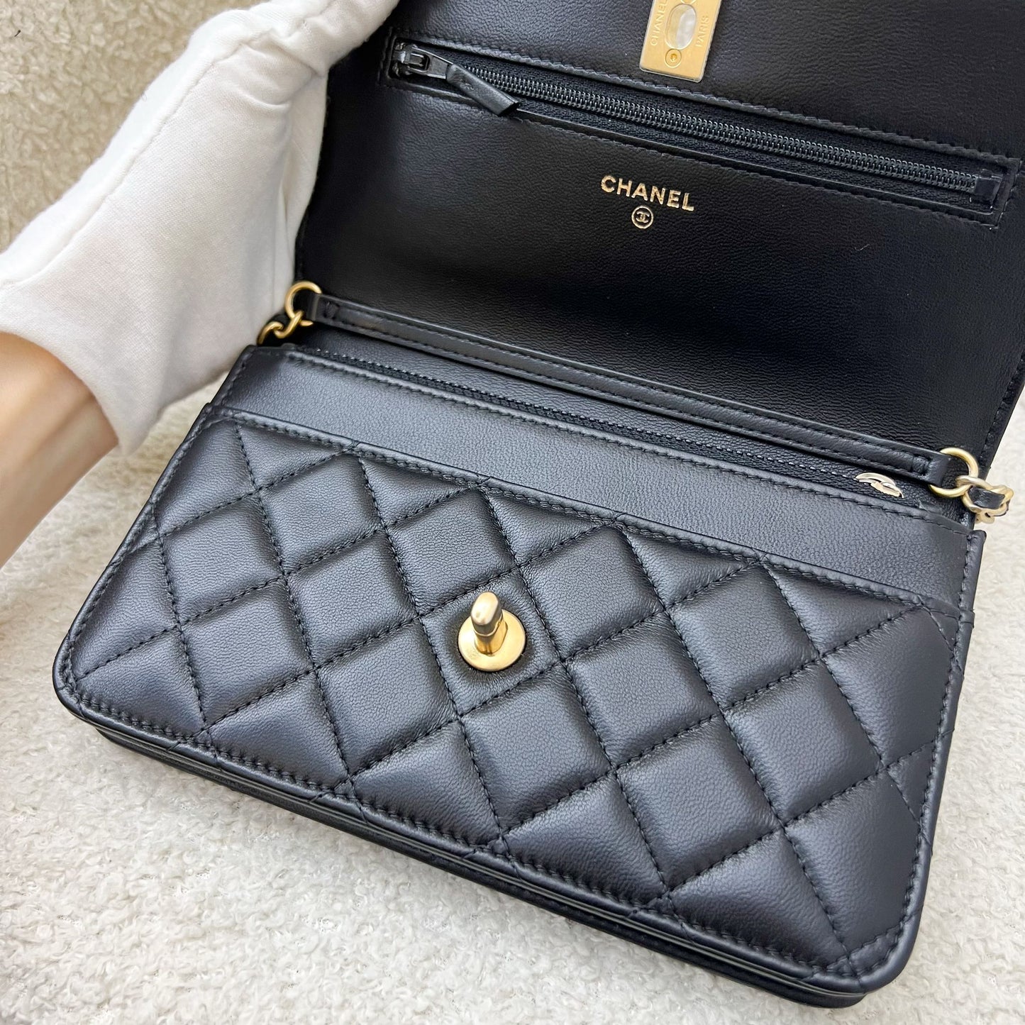Chanel Pearl Crush Wallet on Chain Crossbody Bag - Rovelle Bags