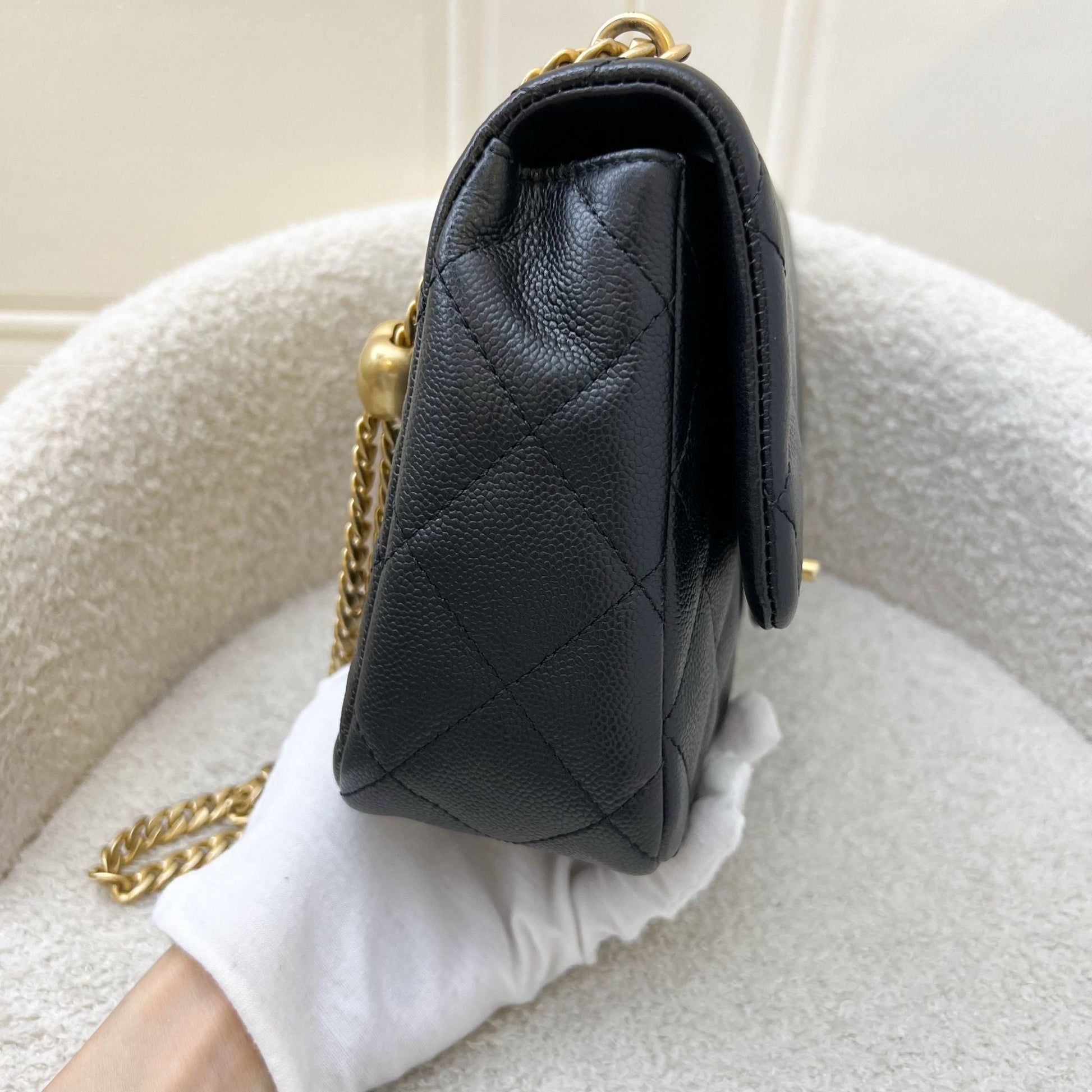 Chanel 24P Heart Adjustable Chain Small Flap Bag - Rovelle Bags
