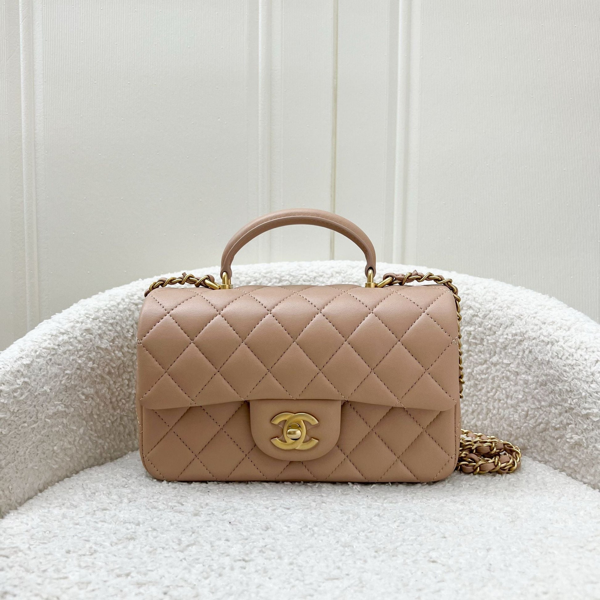 Chanel Top Handle Mini Rectangle Flap Flap Bag - Rovelle Bags