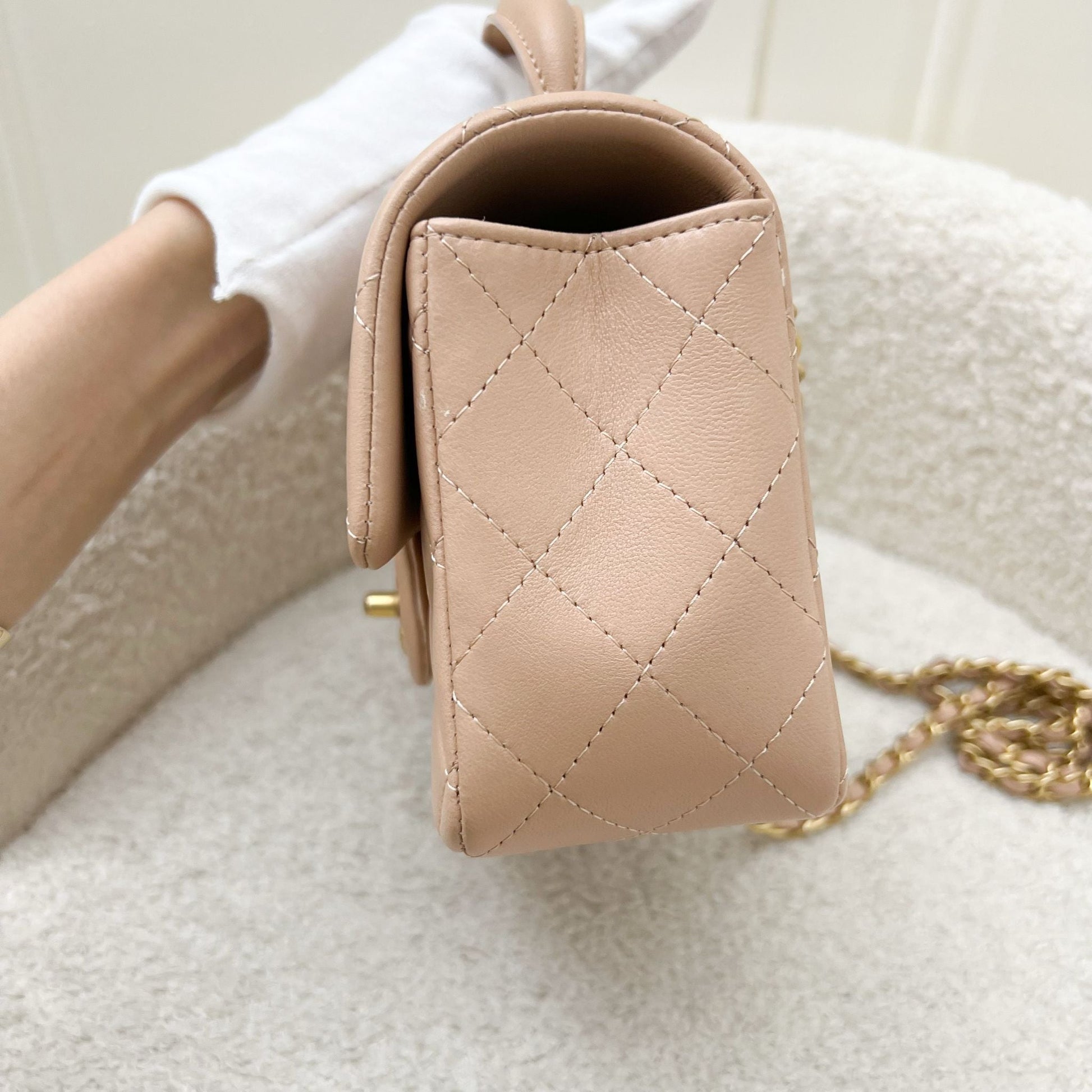 Chanel Top Handle Mini Rectangle Flap Flap Bag - Rovelle Bags