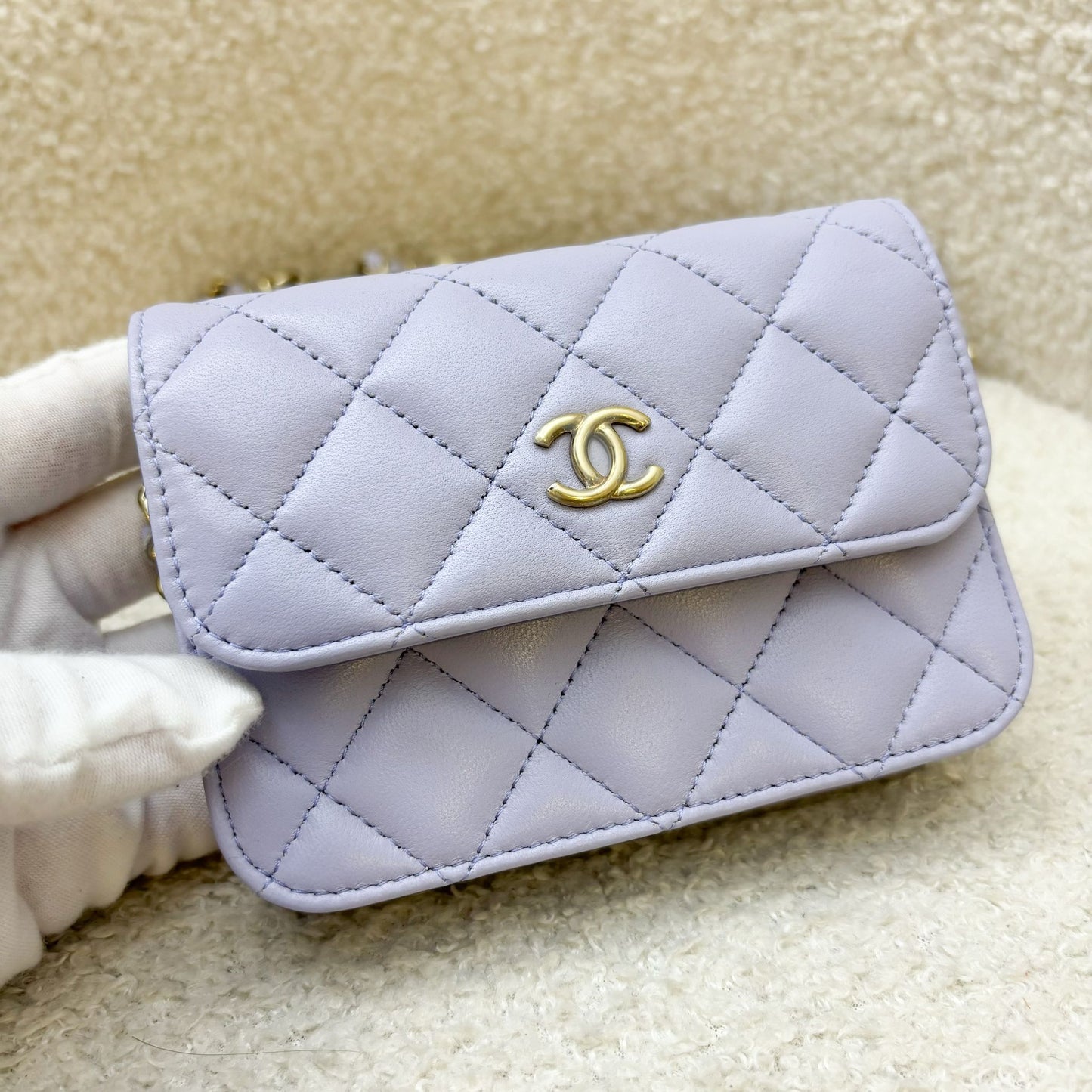Chanel 21K Ribbon Micro Flap Flap Bag - Rovelle Bags