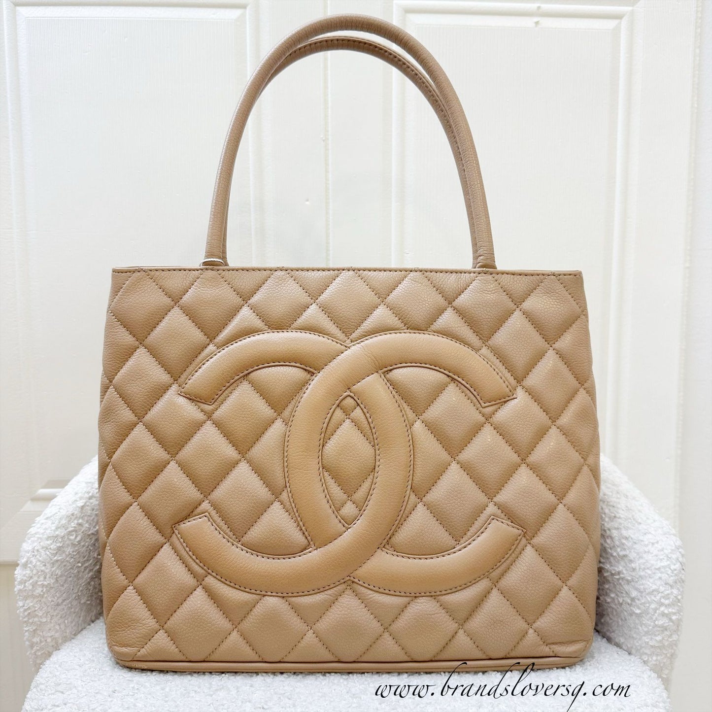 Chanel Medallion Tote in Milk Tea Tote Bag - Rovelle Bags