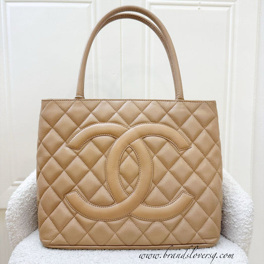 Chanel Medallion Tote in Milk Tea Tote Bag - Rovelle Bags