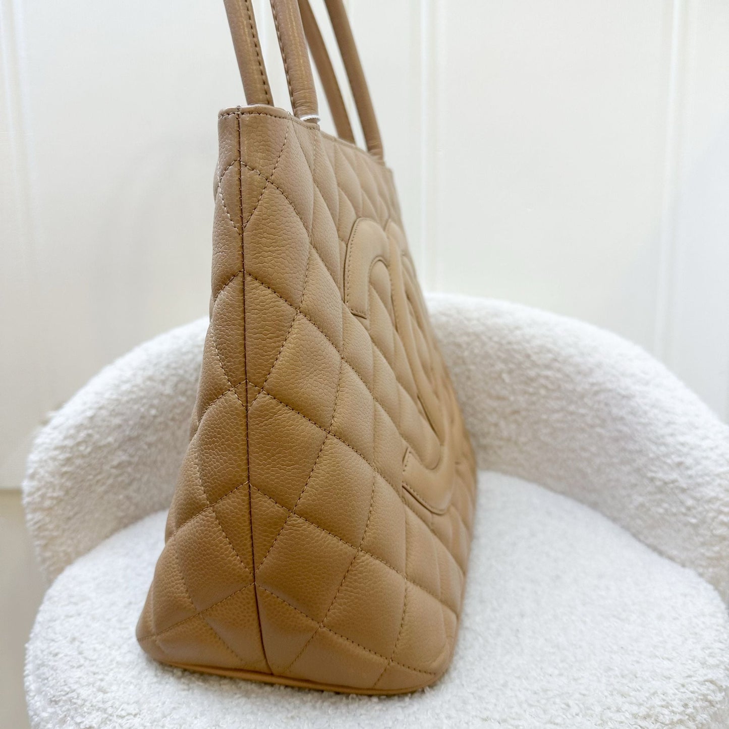 Chanel Medallion Tote in Milk Tea Tote Bag - Rovelle Bags