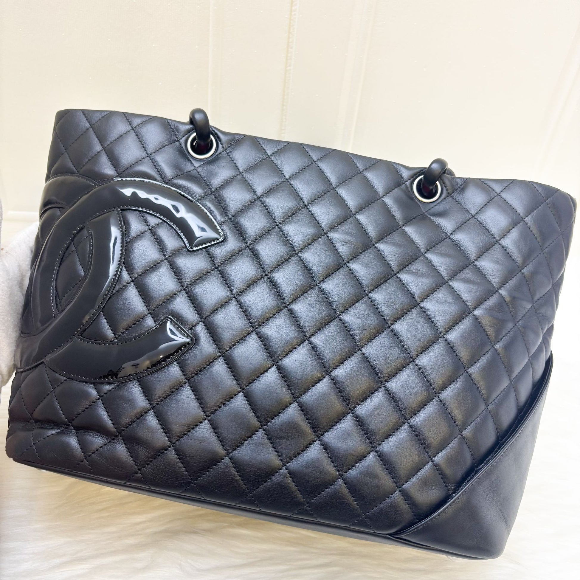 Chanel Cambon Tote in Black Lambskin Tote Bag - Rovelle Bags