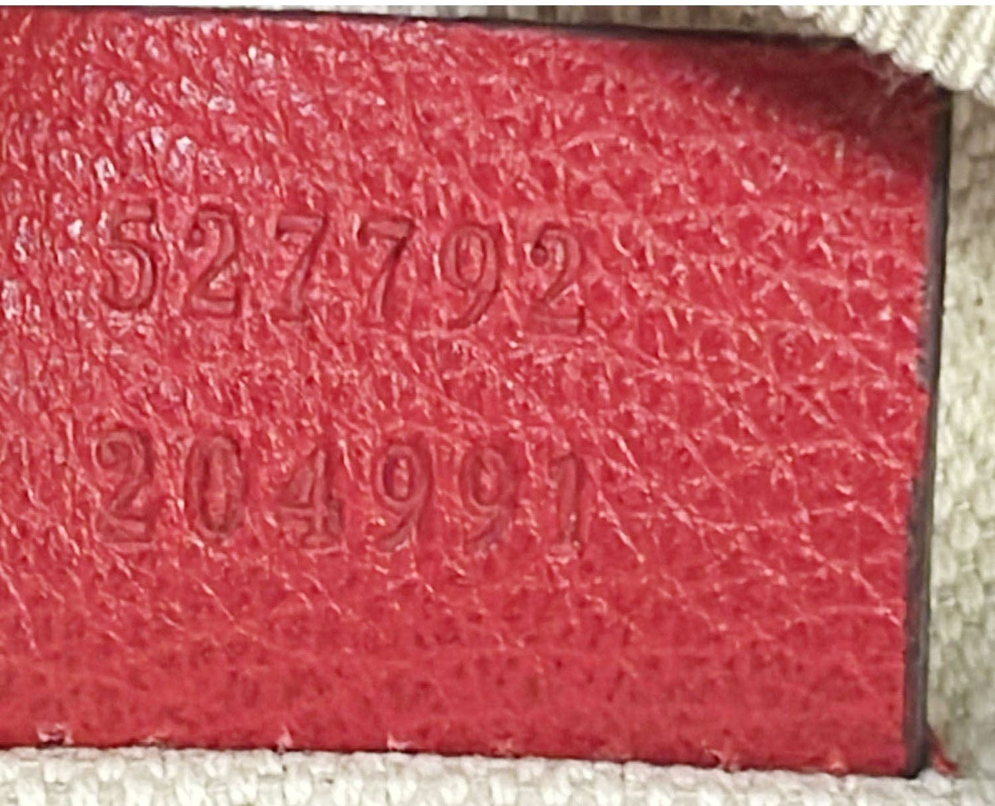 GUCCI Print Small Leather Belt Bag Red 527792