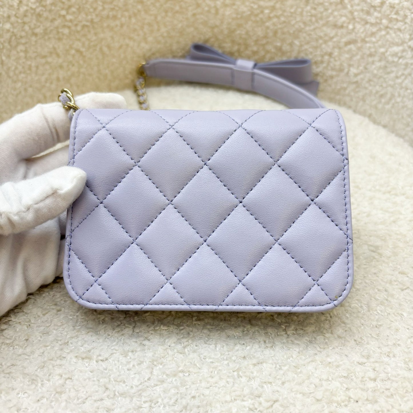 Chanel 21K Ribbon Micro Flap Flap Bag - Rovelle Bags
