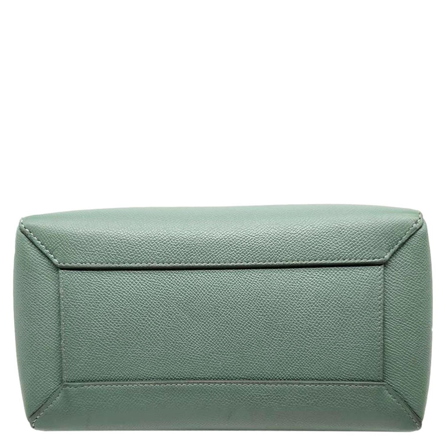 CELINE Micro Belt Grained Leather Shoulder Bag Light Green