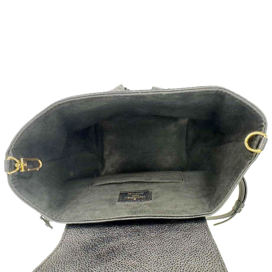 LOUIS VUITTON Backup Monogram Empreinte Leather Backpack Black