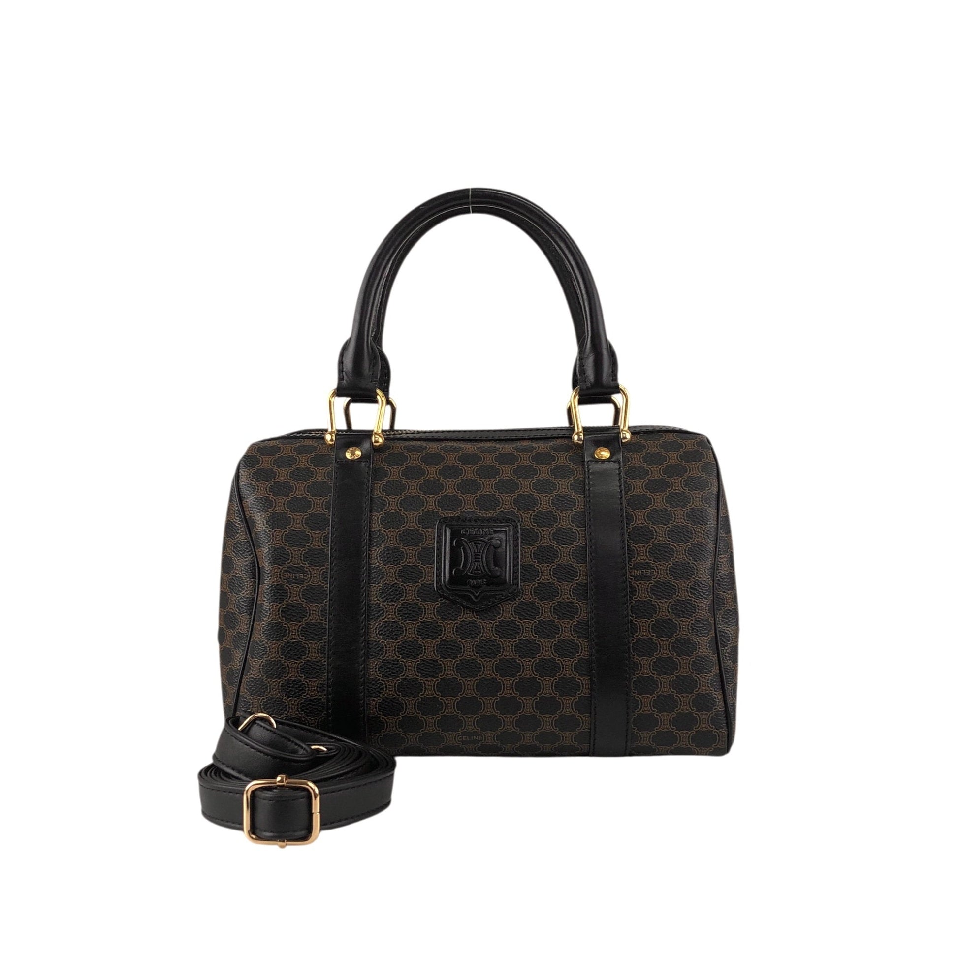 CELINE Two-way Small Boston bag Shoulder bag Black k7b5zs
