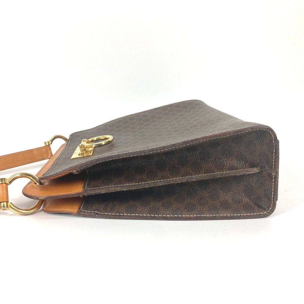 CELINE Handbag PVC / Leather Brown Bag Macadam Women