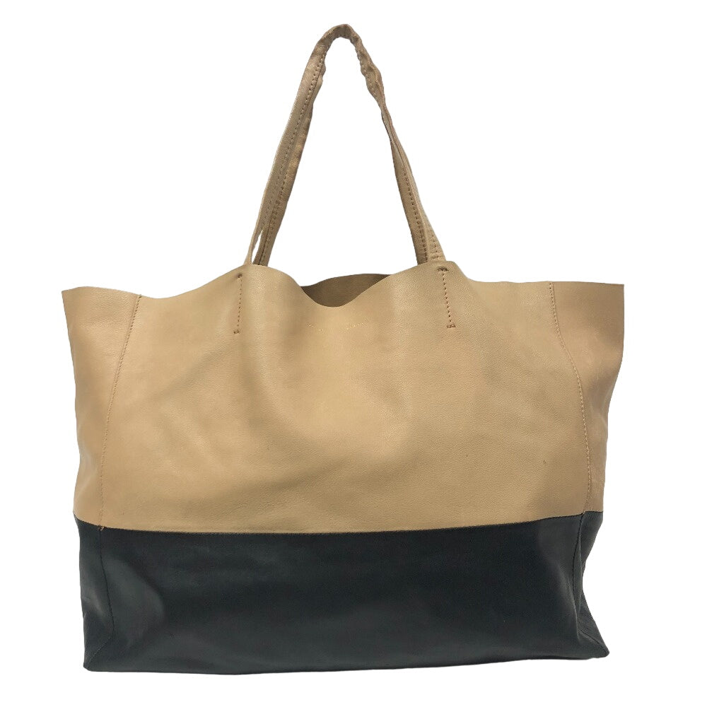 CELINE Tote Bag leather black By color Horizontalkava unisex(Unisex)
