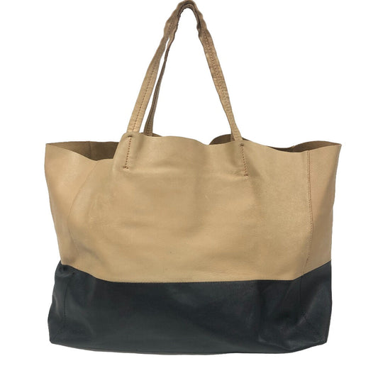 CELINE Tote Bag leather black By color Horizontalkava unisex(Unisex)