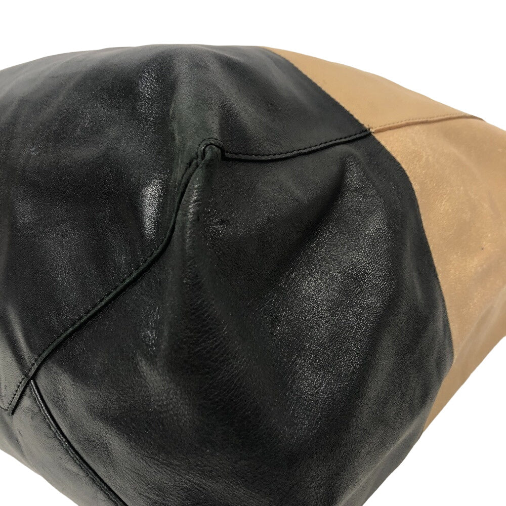 CELINE Tote Bag leather black By color Horizontalkava unisex(Unisex)