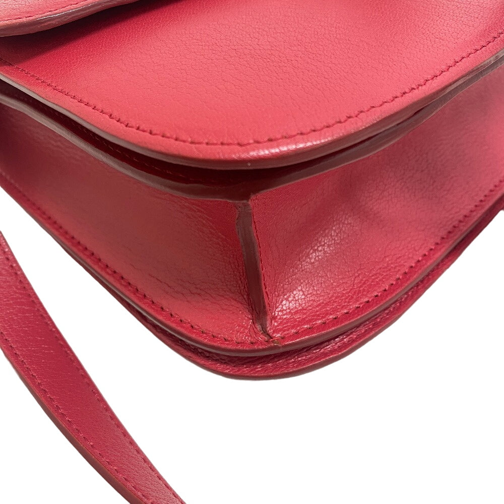 CELINE Shoulder Bag leather pink Classic box Women