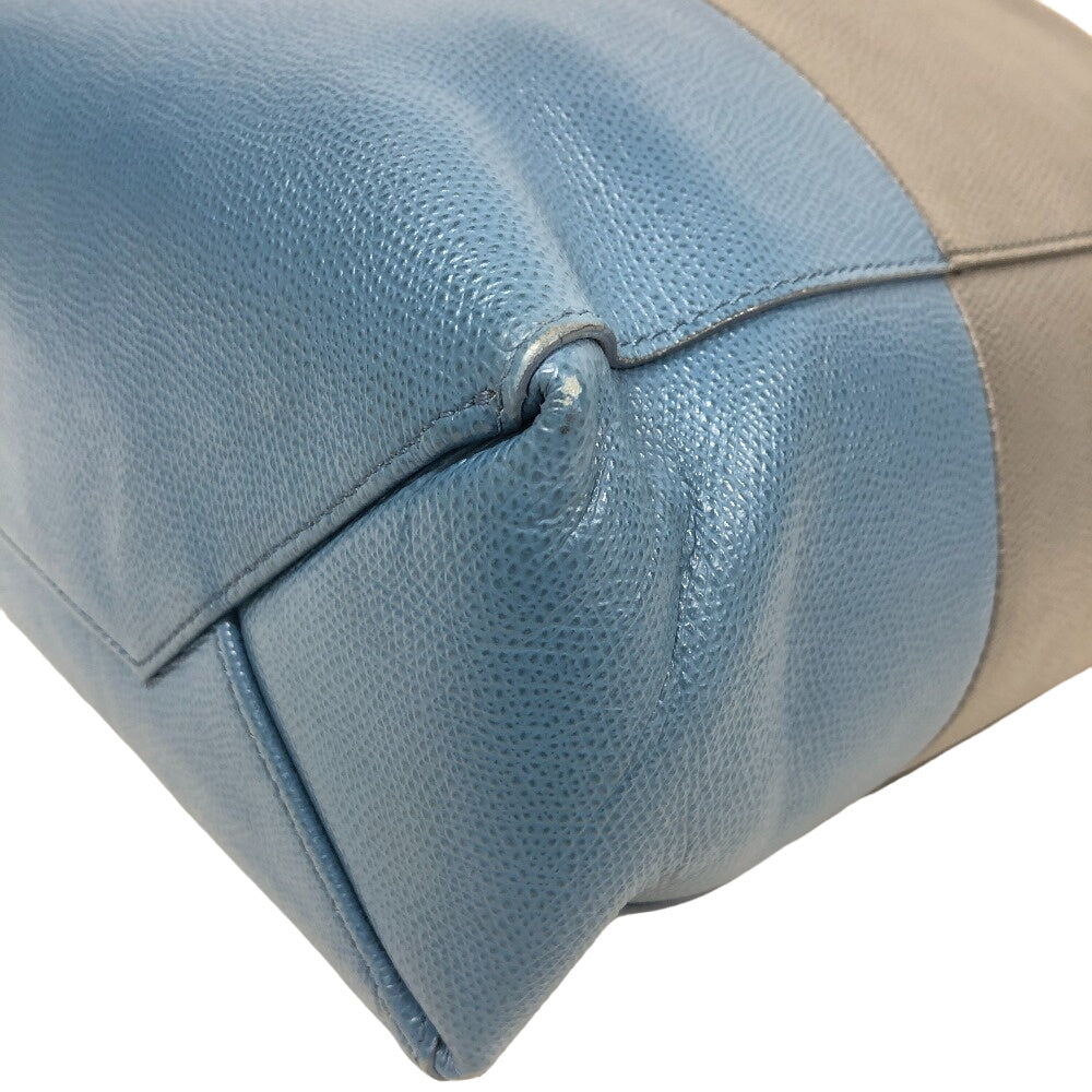 CELINE Handbag leather gray 2WAYShoulder Vertical hippo small Women