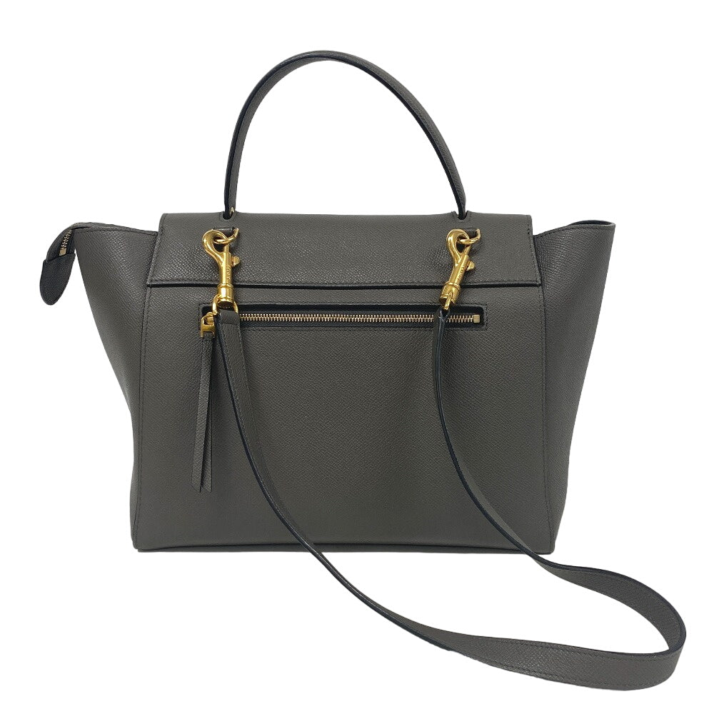CELINE Handbag leather gray 2WAY Belt bag mini Women