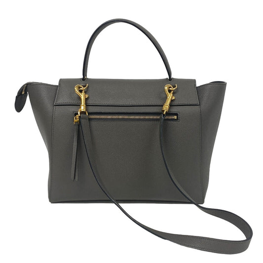 CELINE Handbag leather gray 2WAY Belt bag mini Women