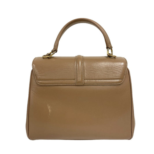 CELINE Handbag leather beige 2WAY Shoulder Bag Says Small Women