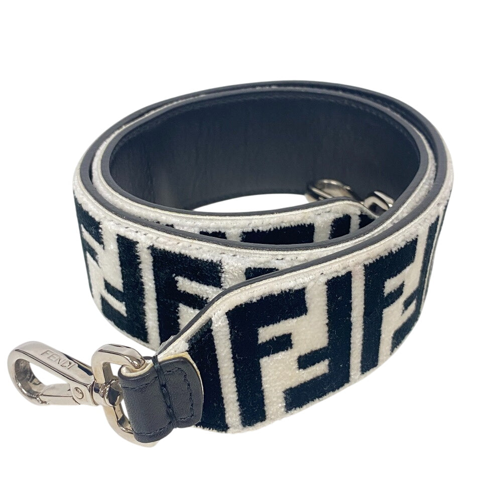 FENDI Shoulder strap Leather, Fabric white Strap you Women(Unisex)