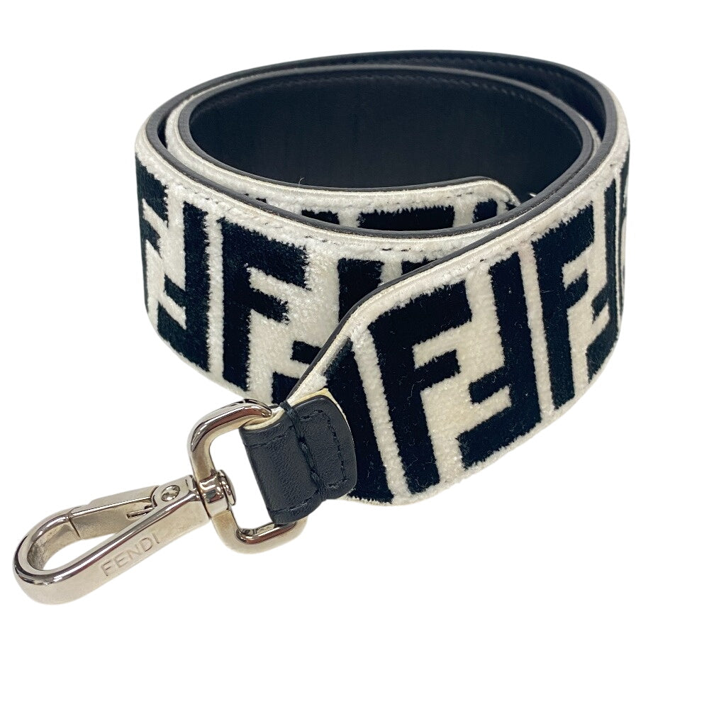 FENDI Shoulder strap Leather, Fabric white Strap you Women(Unisex)