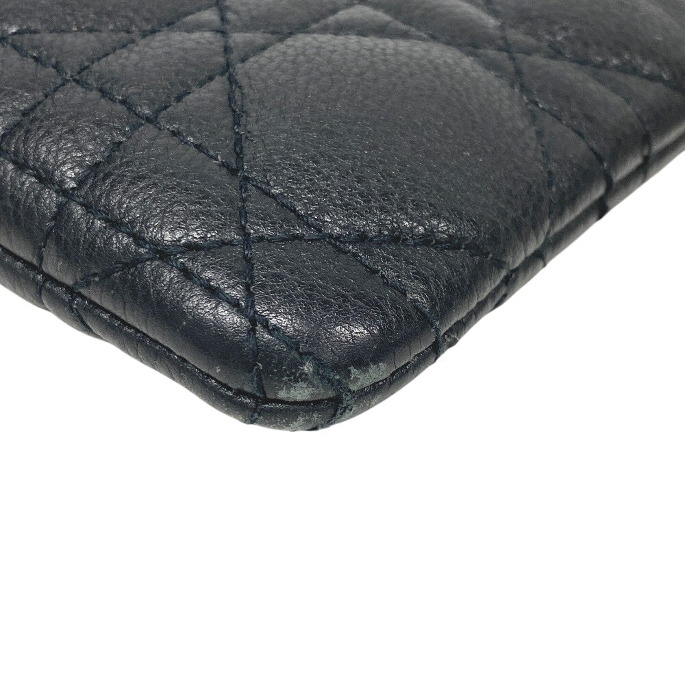 Christian Dior Shoulder Bag leather black Multifunction Canage Women