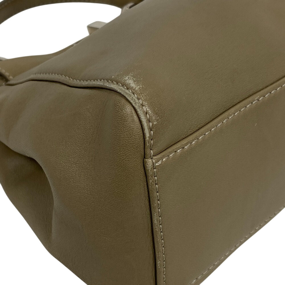 FENDI Shoulder Bag 8BN244 lambskin beige Mini Pea Kaboo