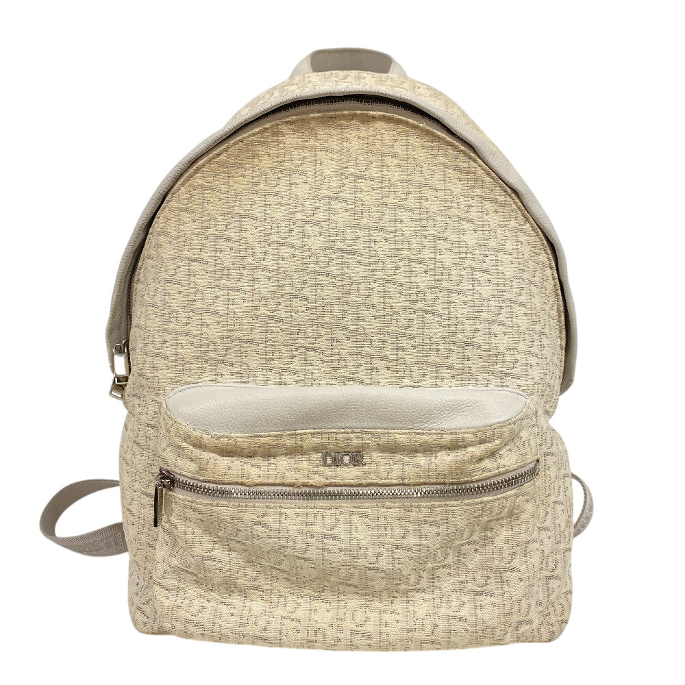 Christian Dior Backpack canvas beige Backpack Trotter Rider Oblique Women