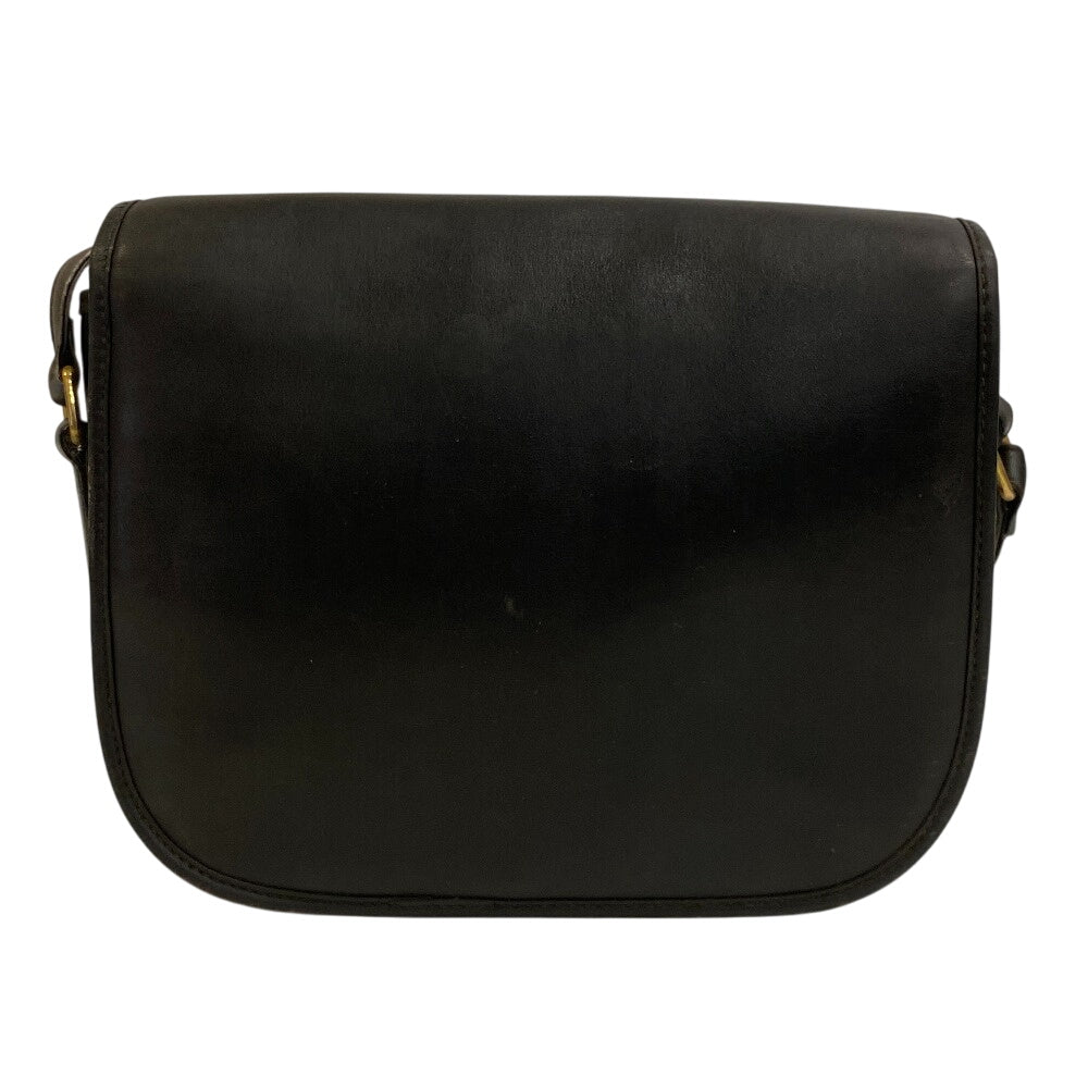 CELINE Shoulder Bag leather black Crossbody Triomphe
