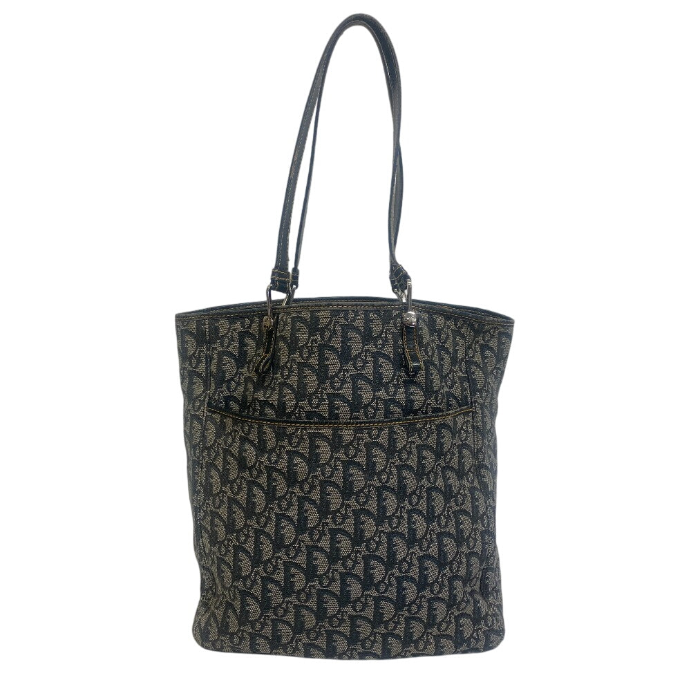 Christian Dior Tote Bag canvas Navy ShoulderTote Bag Trotter Women
