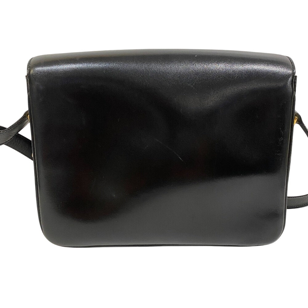 CELINE Shoulder Bag leather black Triomphe Women
