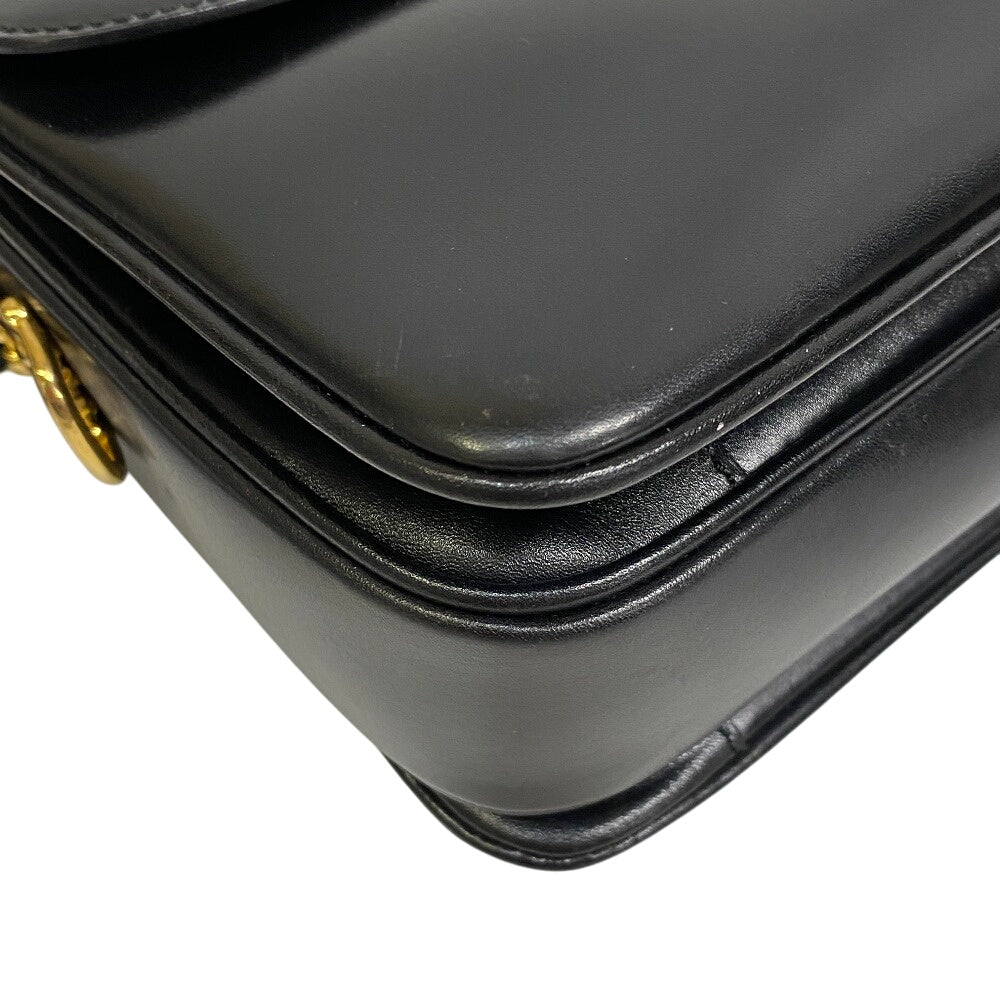 CELINE Shoulder Bag leather black Triomphe Women