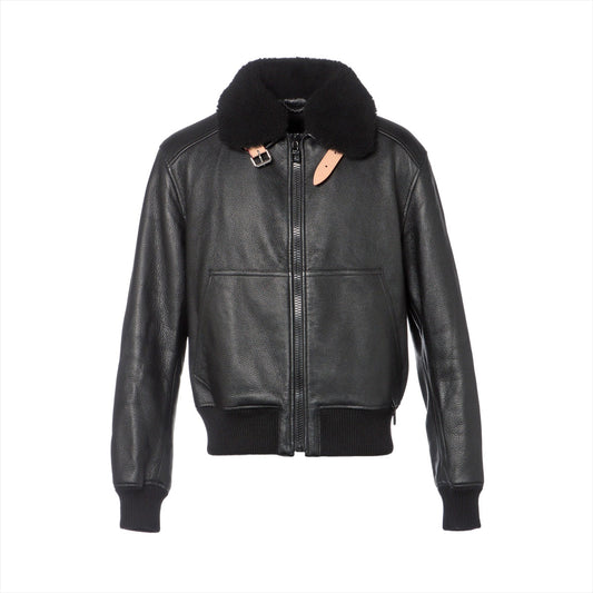 Louis Vuitton 24SS S Jacket 46 Black RM241MQ 1AFAL3 Leather Aviator
