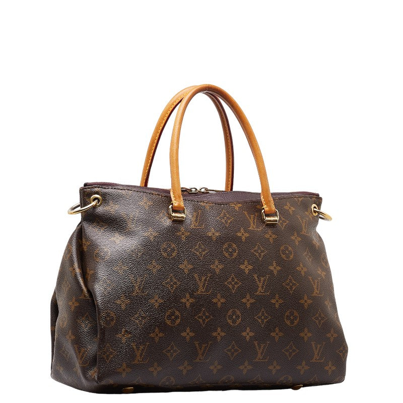 Louis Vuitton Monogram Pallas Handbag 2WAY M40906 Oral Pearl Brown PVC Leather Louis Vuitton