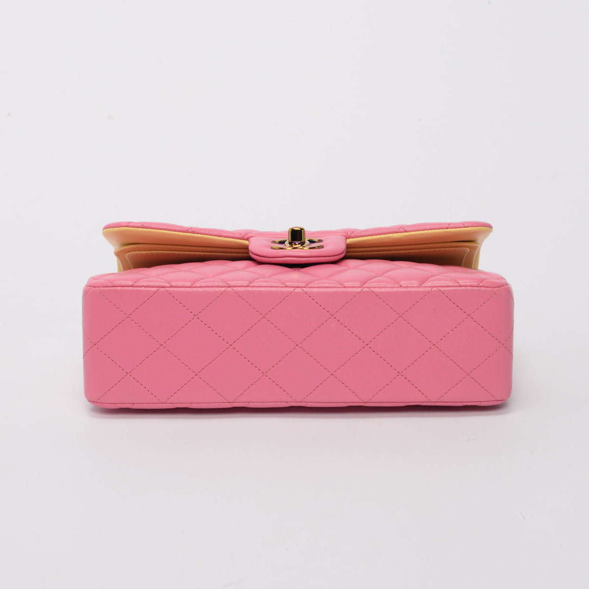 Chanel Pink & Yellow Quilted Lambskin Flap Bag - Rovelle Bags