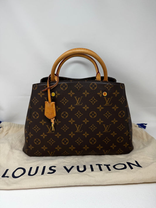 Louis Vuitton 2014 Monogram Montaigne MM Satchel | Brown B20-42
