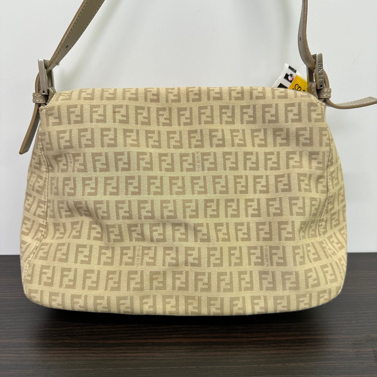 Fendi Beige Zucchino Canvas Mama Forever Shoulder Bag LB124925