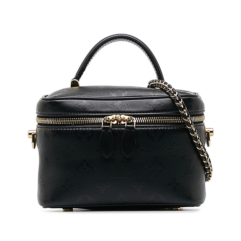 Louis Vuitton Monogram Ink Vanity PM Vanity Bag Shoulder Bag 2WAY M57118 Noir Black Leather Louis Vuitton