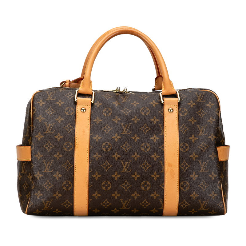 Louis Vuitton Monogram Carryr Boston Bag M40074 Brown PVC Leather Louis Vuitton