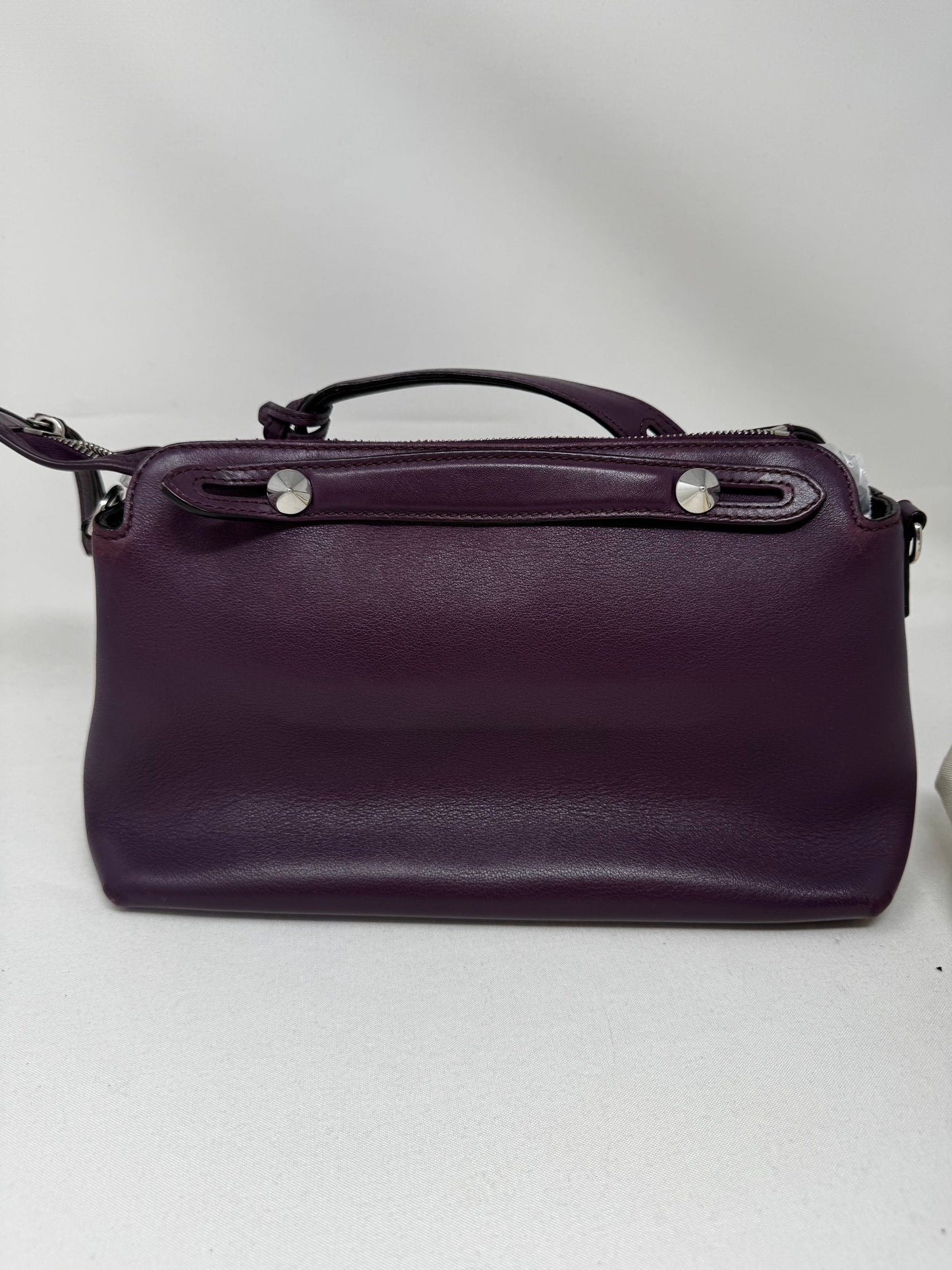 Fendi Aubergine Calfskin Leather Mini By the Way Bag BJ1-06
