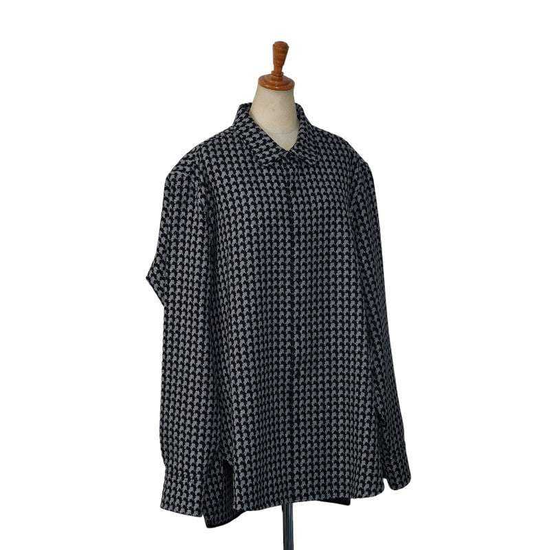 LOUIS VUITTON Louis Vuitton RM192 RDQ HHS66W Long-Handy Wool/Polyester Black Grey T-Shirt